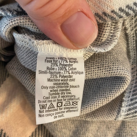 Janie and Jack Girls 🎀Dress 6-12 Months Faux Fur White Collar Holiday Winter🎀 - Picture 6 of 11